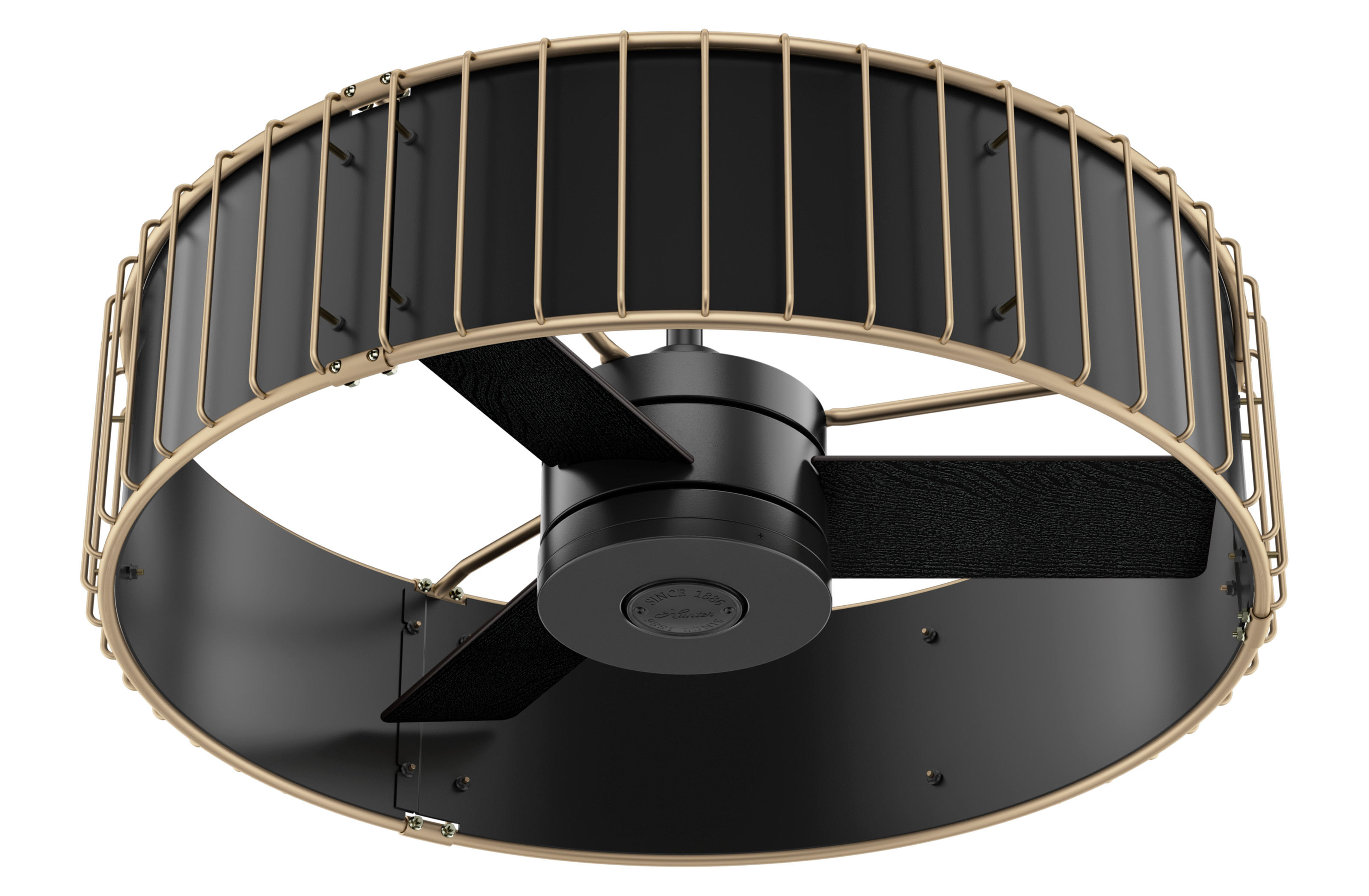 Hunter Vault 30 Inch Matte Black Finish Black Ceiling Fan ...