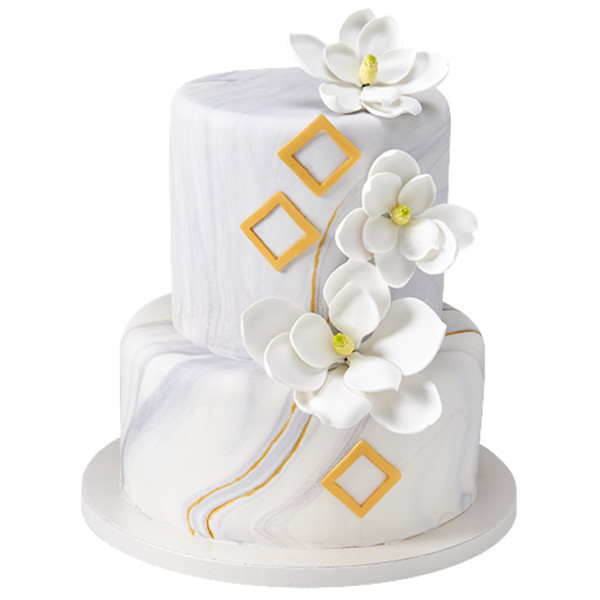 Stacked 2-Tier Round 6" & 8" Cake Structure Set