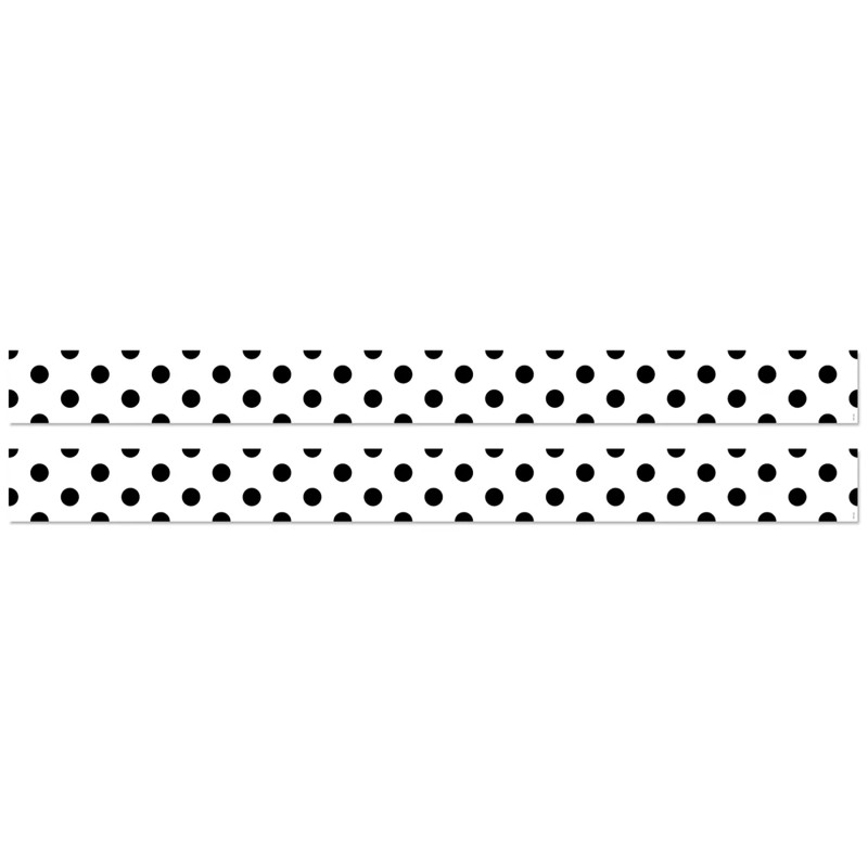 Black Polka Dots EZ Border, 2 Packs