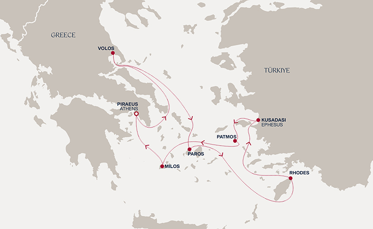 Itinerary map