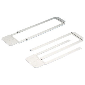 Telescoping Between Stud Rigid Box Support For 16 to 24 in., Stud Spacing and 4 or 4 11/16 in. Square Box, Pre-Galvanized Steel