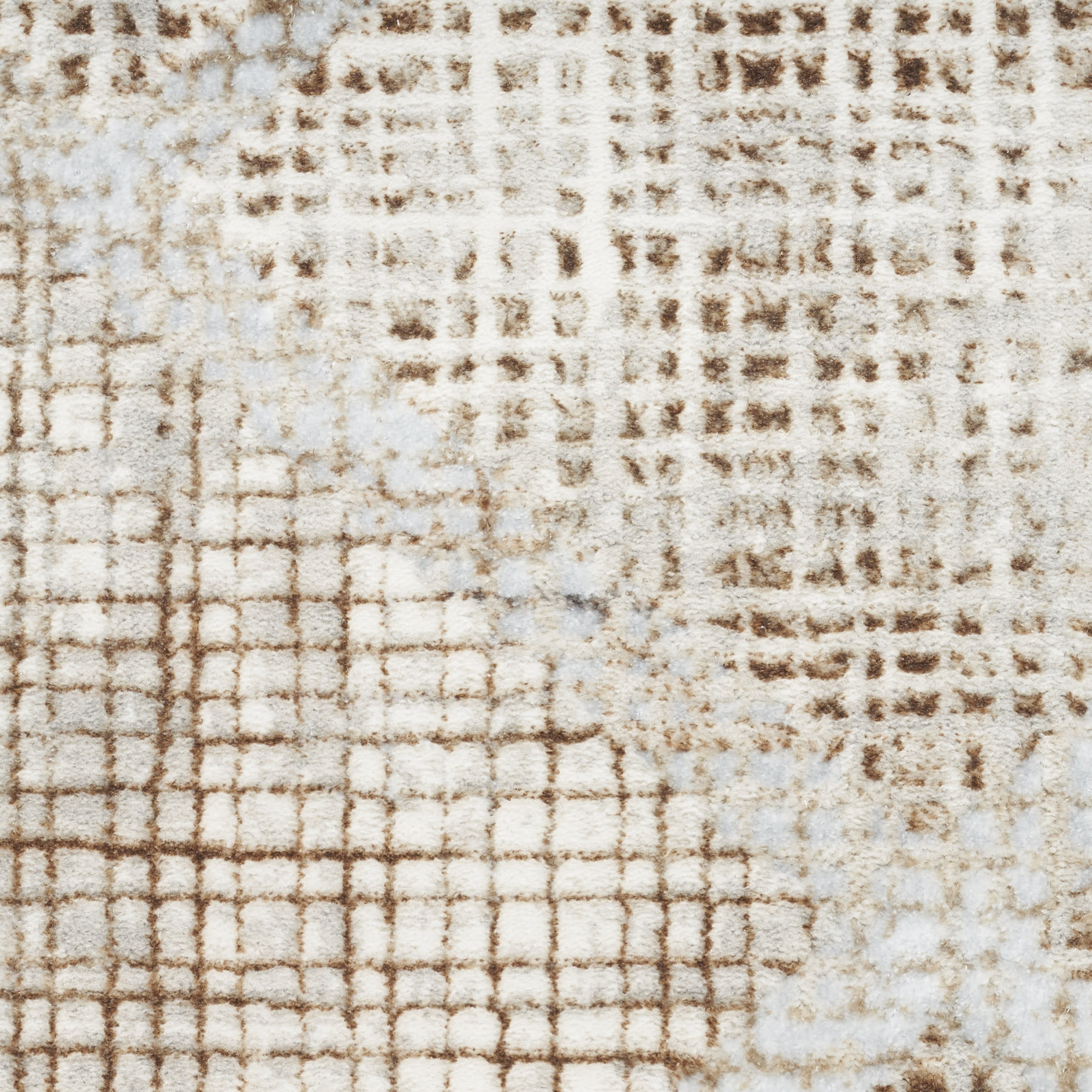 Nourison Sparkle 2'3" x 7'6" Grey Mocha Modern Indoor Rug