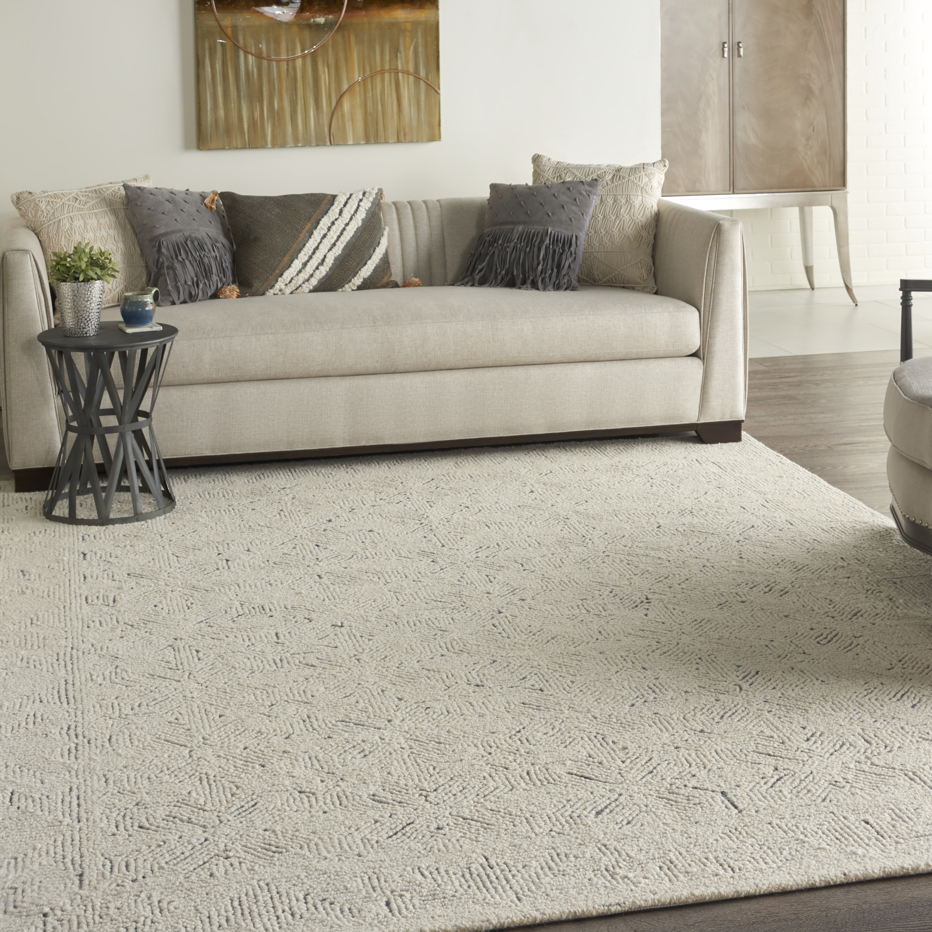Nourison Colorado 7'9" x 9'9" Ivory Navy Modern Indoor Rug