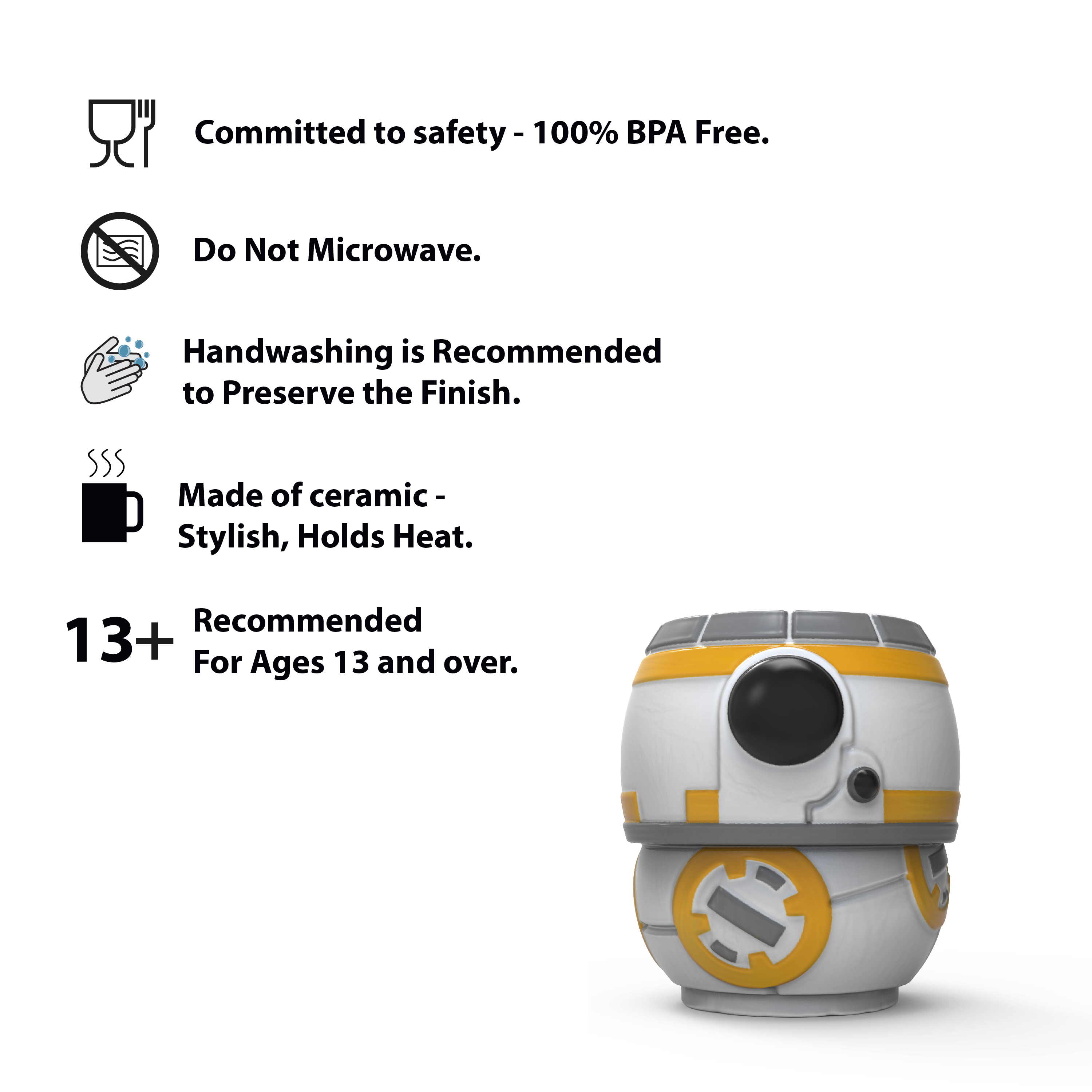 Star Wars 13 ounce Coffee Mug and Spoon, BB8 slideshow image 8 Star Wars 13 ounce Coffee Mug and Spoon, BB8 slideshow image 8