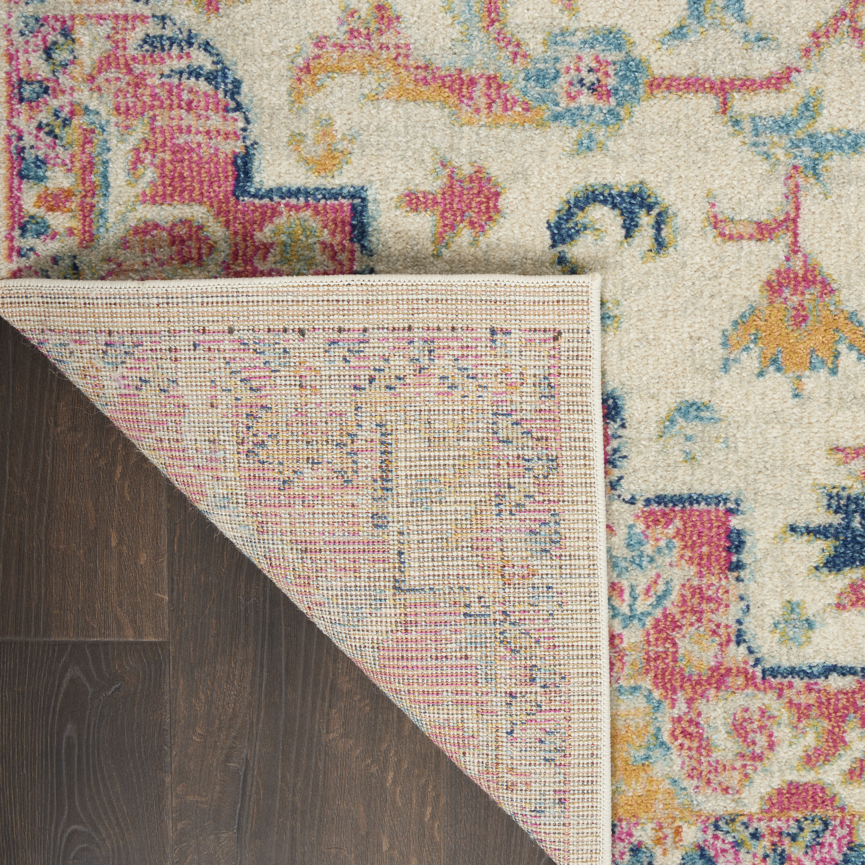 Nourison Passion 2'2" x 12' Ivory Pink Bohemian Indoor Rug