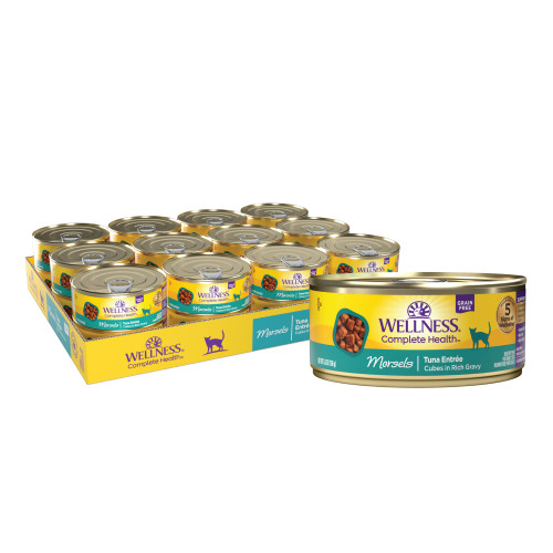 Wellness Complete Health Morsels Cubed Tuna Entree Front packaging
