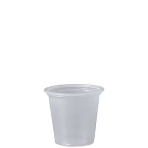 Solo, Polystyrene Portion Cups, 1.25 oz, Clear
