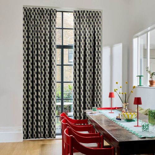 Cubes Canvas Curtains