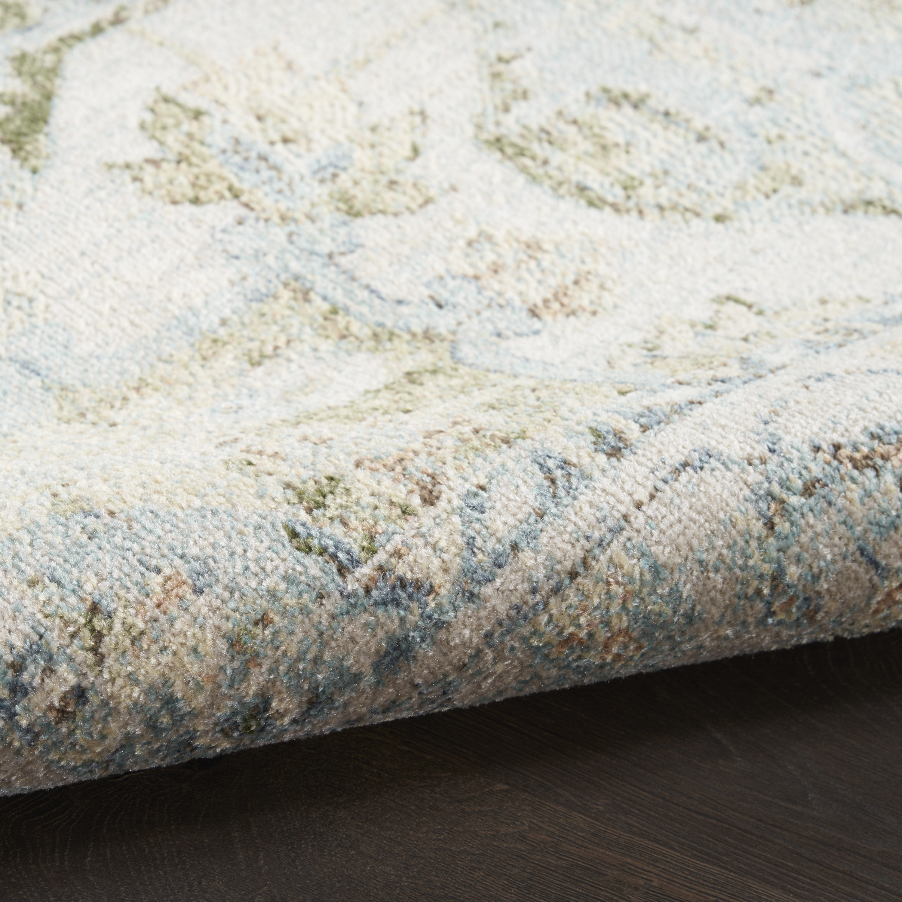 Nourison Astra Machine Washable 10' x 14' Blue Green Vintage Indoor Rug