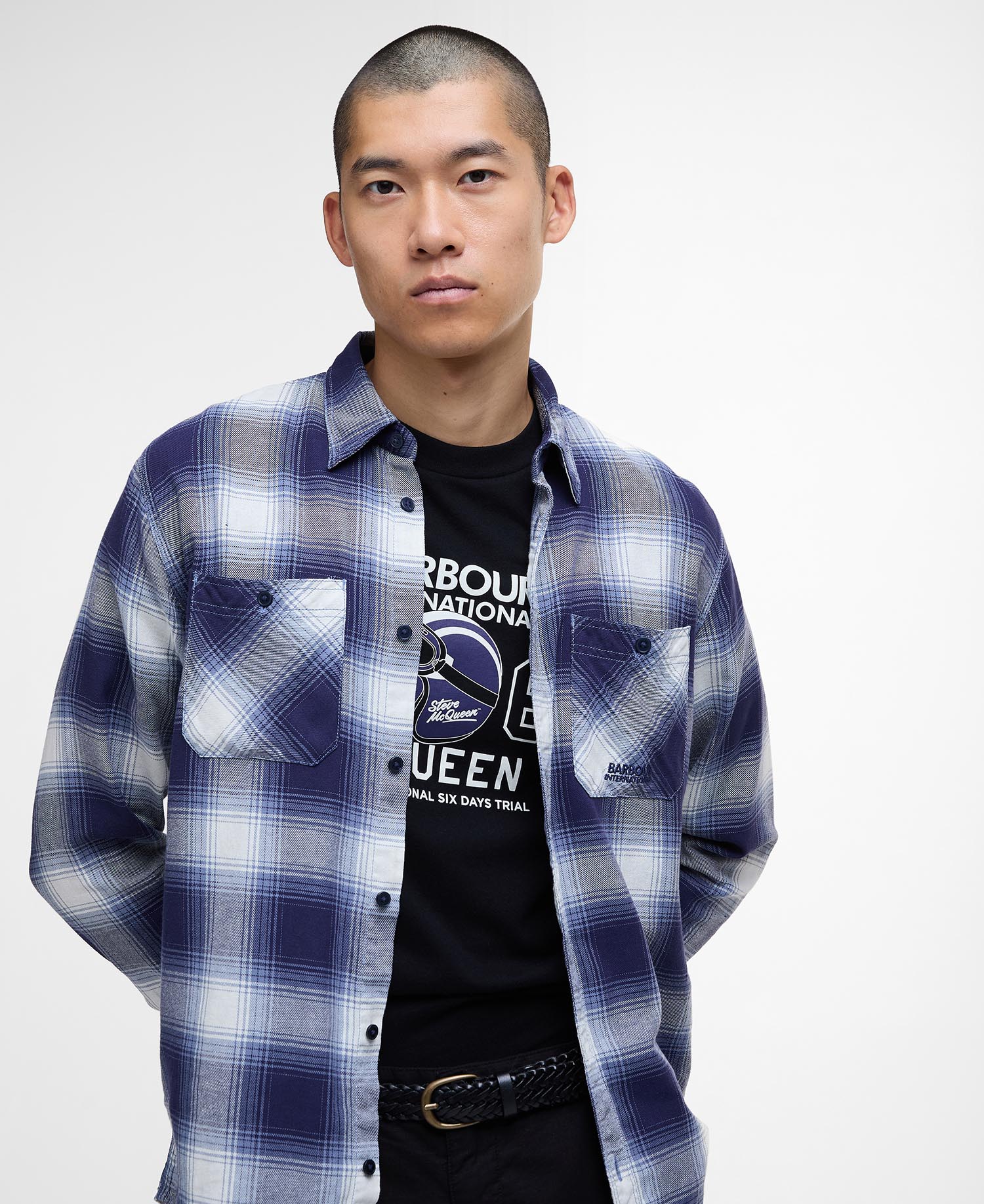 Camicia a quadri Buffalo a maniche lunghe image number 3