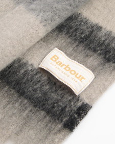Isla Tartan Boucle Scarf Monochrome Tartan