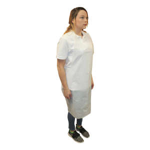 Impact, Safety Zone, Polyethylene Apron, 1 Mil, Bib Style, 28" x 46", White