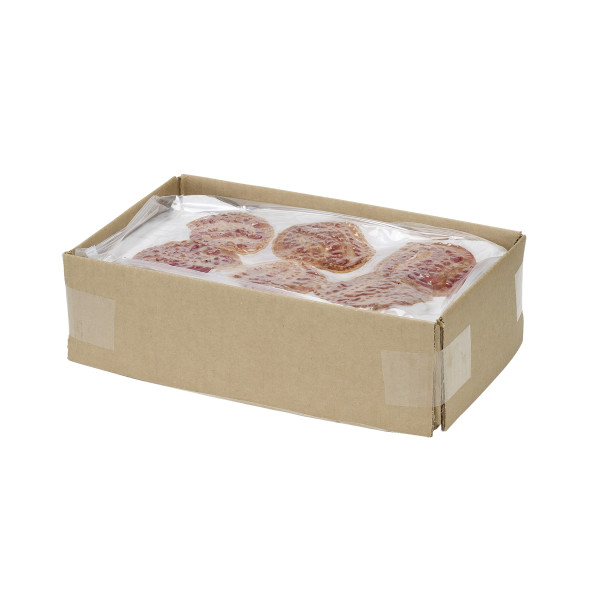 FAST 'N EASY(r) Bacon, Fully Cooked, Round, Medium, Extra Cook, 192 slice . C1RM - Front Right Open Case (Hi Res)