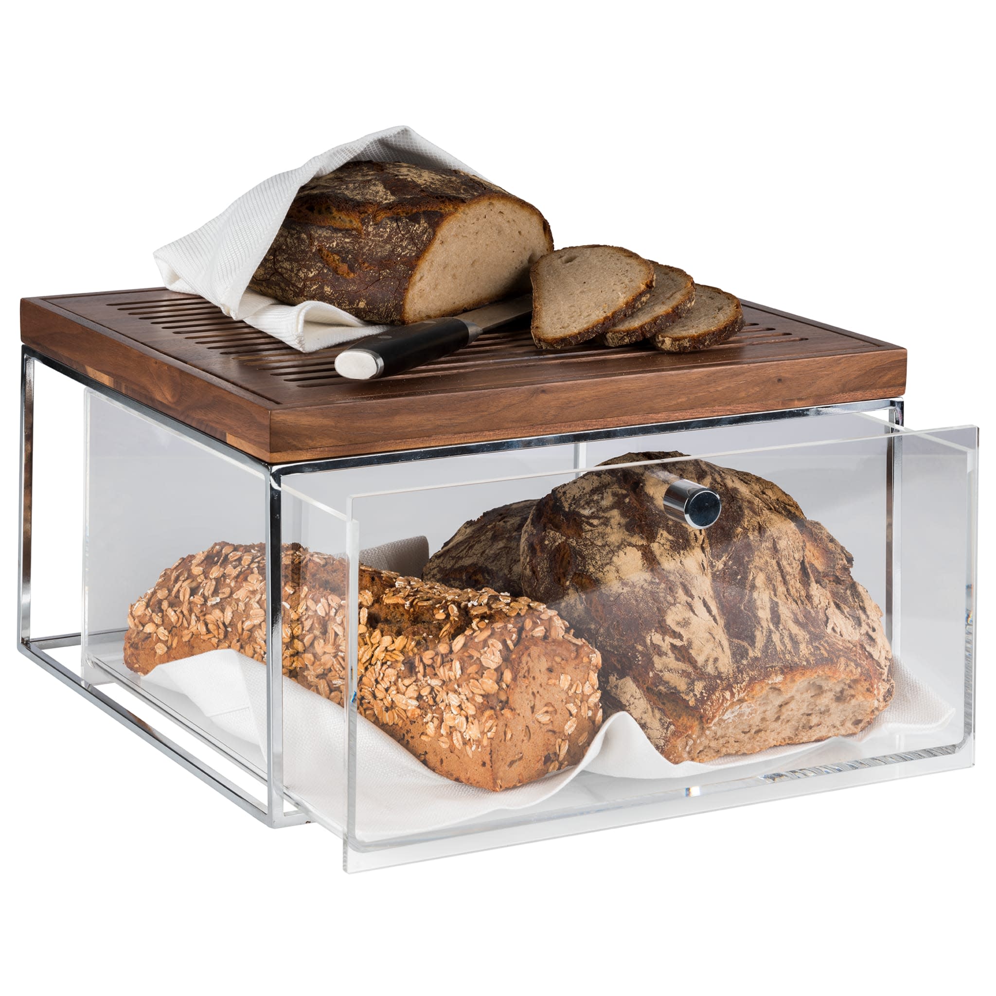 Drawer W/ Handle - Chrome