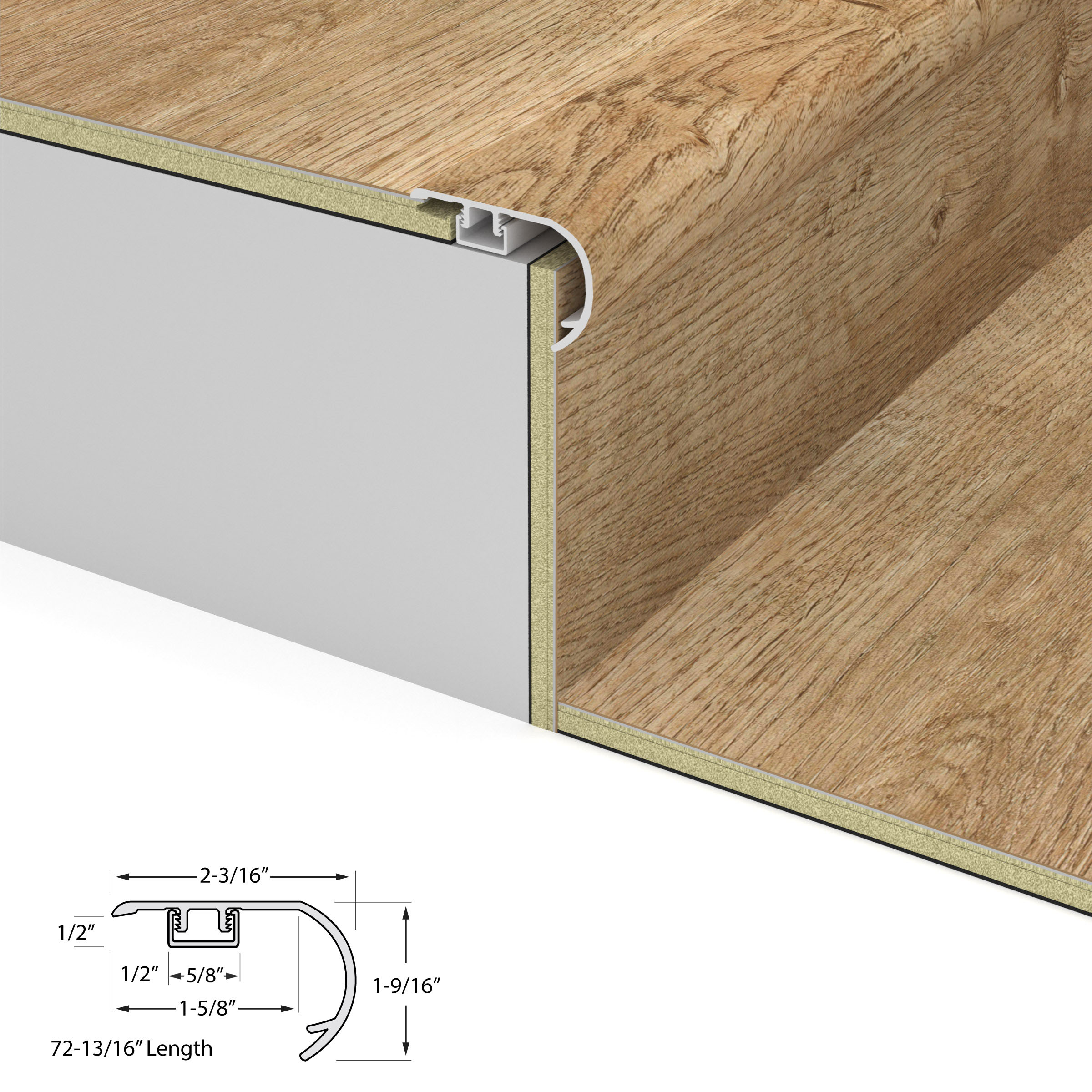 Laguna Sand  Stair Nosing Overlap view 4