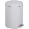 Witt Industries, Office/Medical Step-on, 4 gal, Steel, White, Round, Receptacle