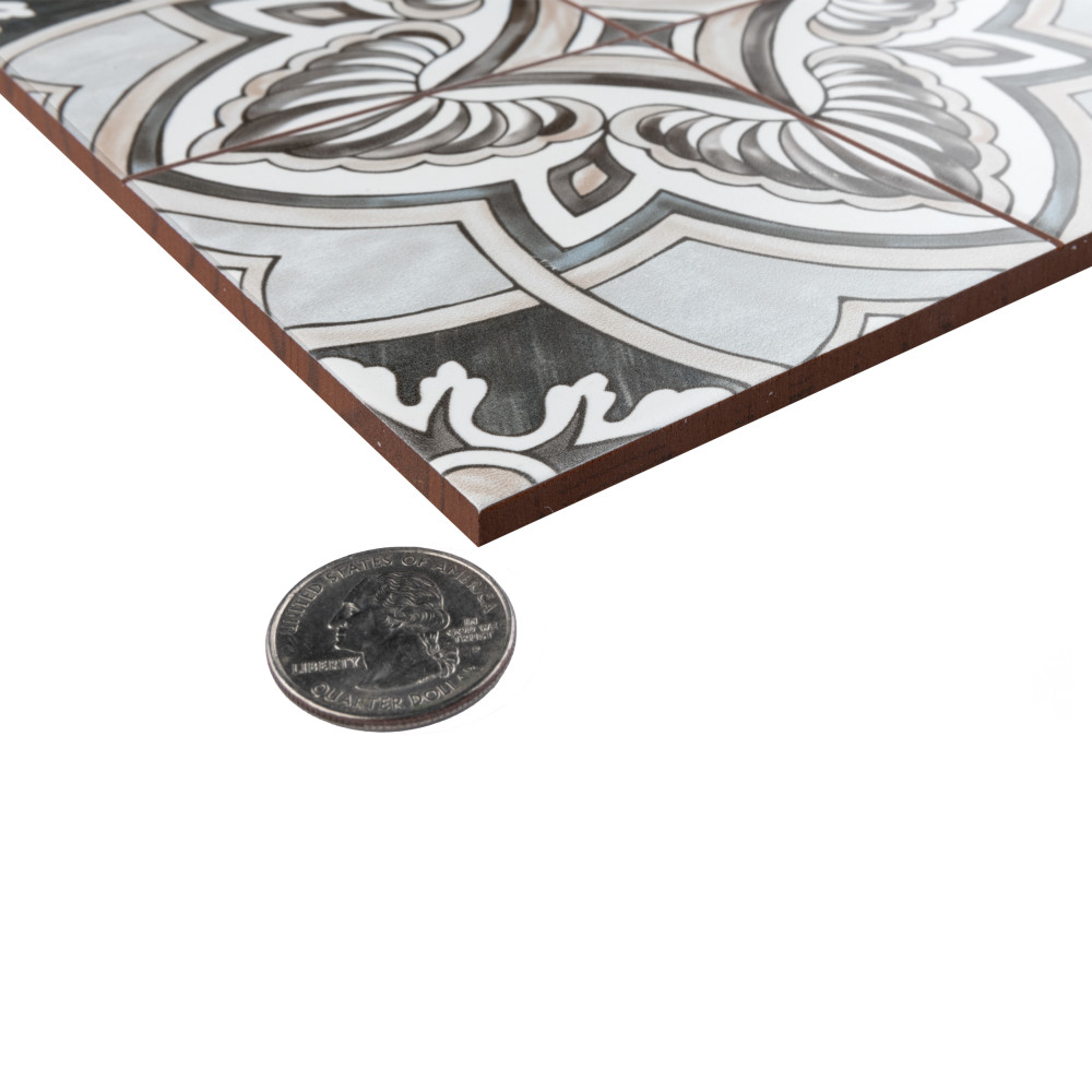 Harmonia Grove Grey 13 in. x 13 in. Ceramic Floor and Wall Tile