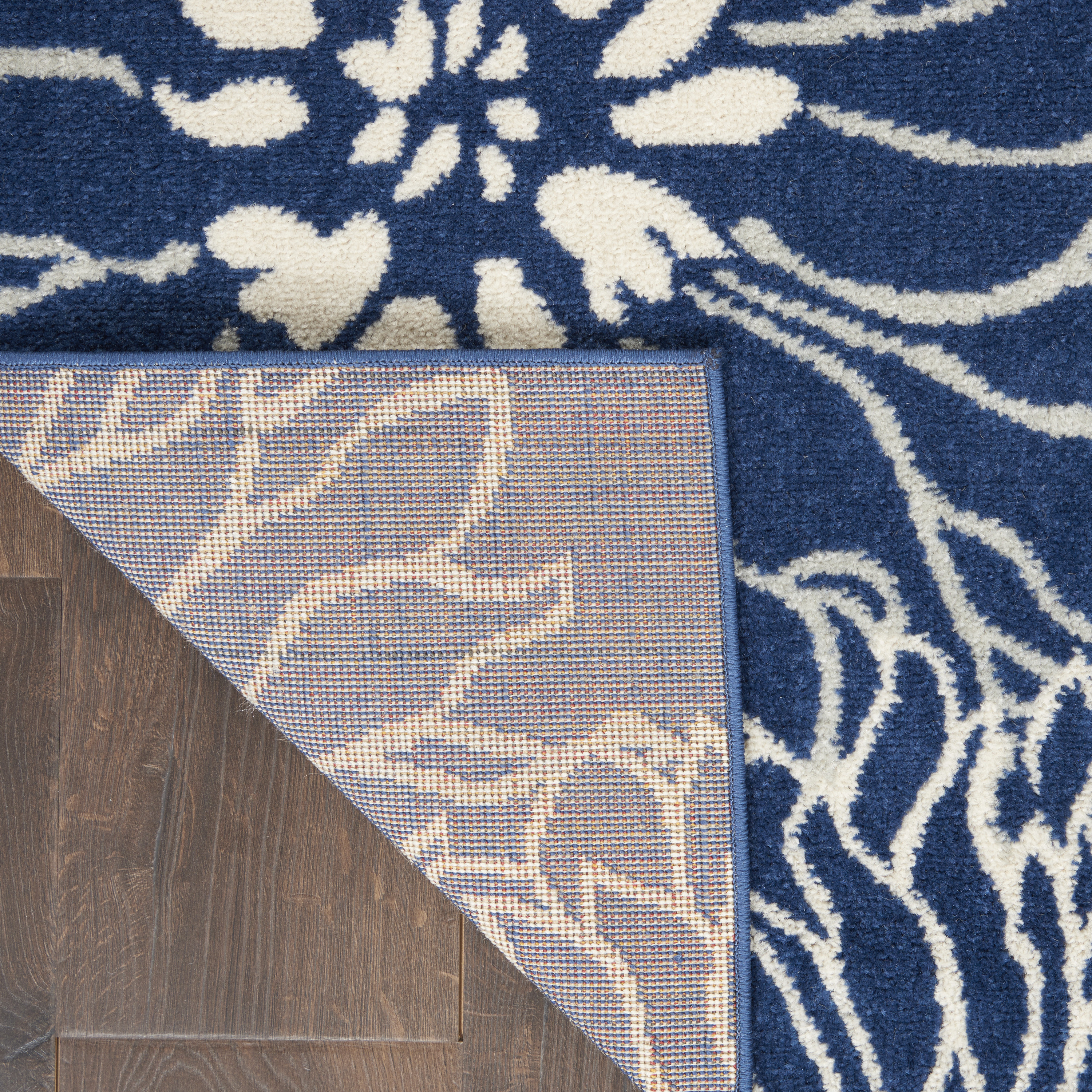 Nourison Passion 3'9" x 5'9" Navy Ivory Contemporary Indoor Rug