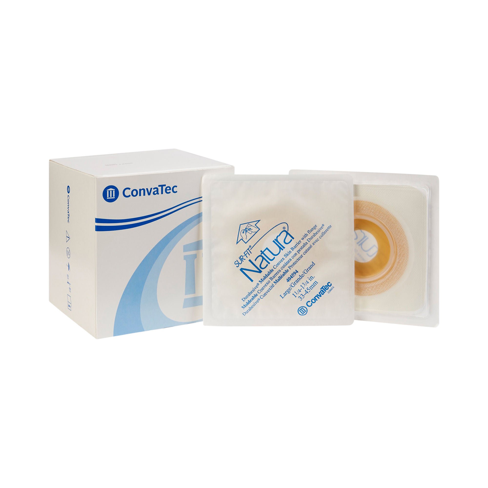 Sur-Fit Natura® Durahesive Ostomy Barrier, 57mm Flange, Fits 33 – 45mm Stomas
