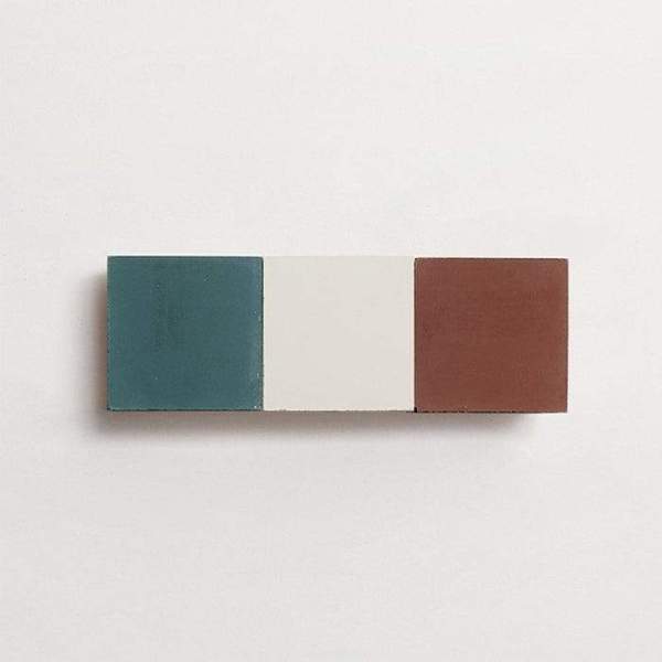 cement: mythology checkerboard | dartmoor | grande | matte | trio | chestnut, forest + paste | sample 