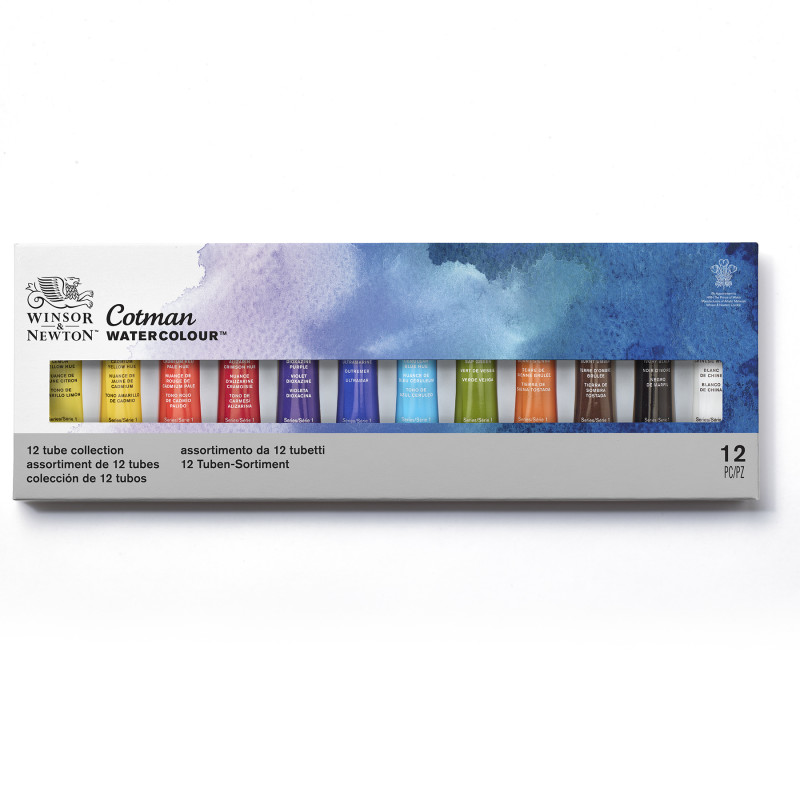 Cotman Watercolor 12 Tube Collection, 8 mL
