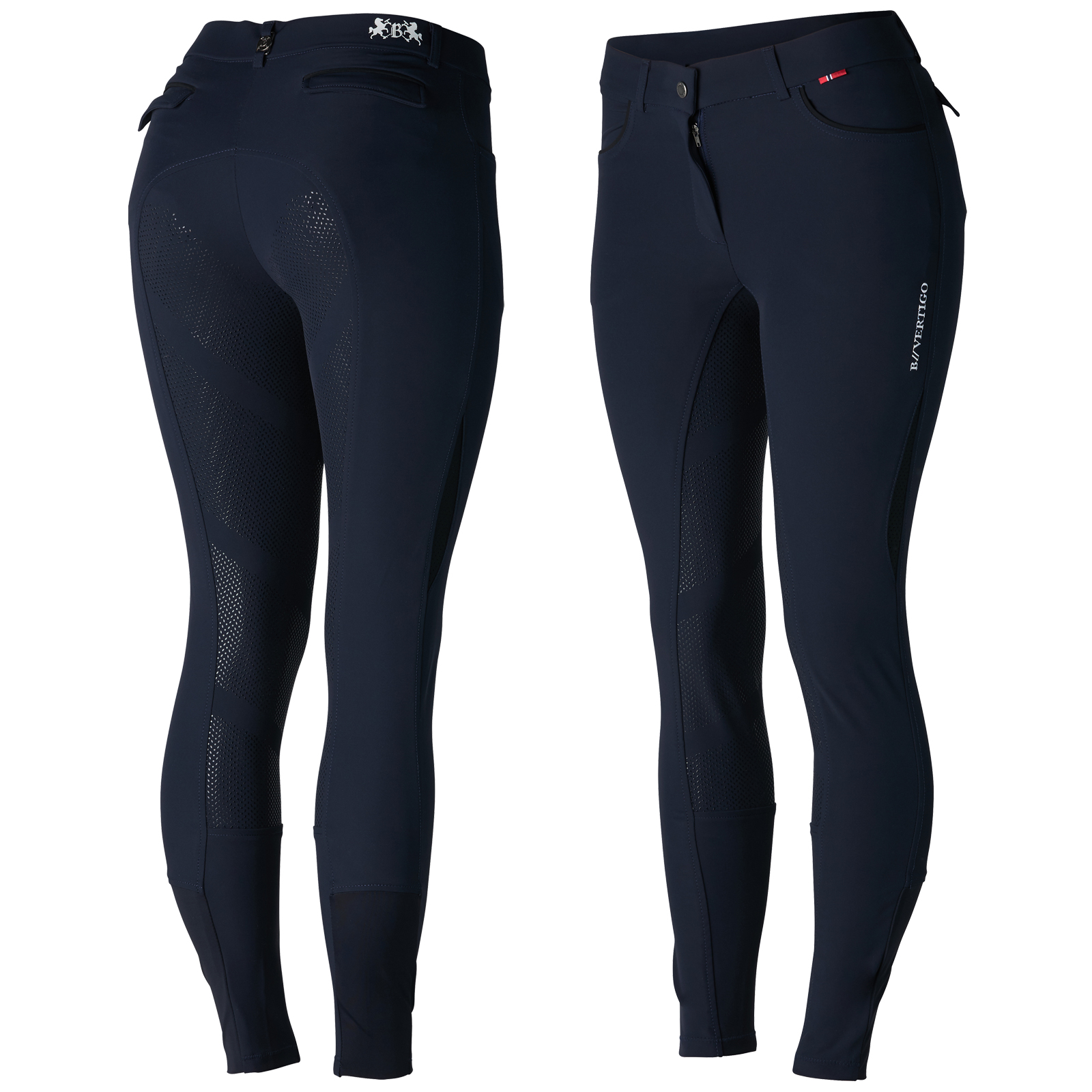 B Vertigo Marla Womens Mid-rise Silicone Full Seat Breeches