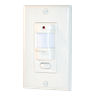 Occupancy Sensor, 6.7A, 120V ac, 800W, Passive Infrared Sensor, Wall Mount, White, 4 H x 1-5/16 W x 2-1/4 D in.
