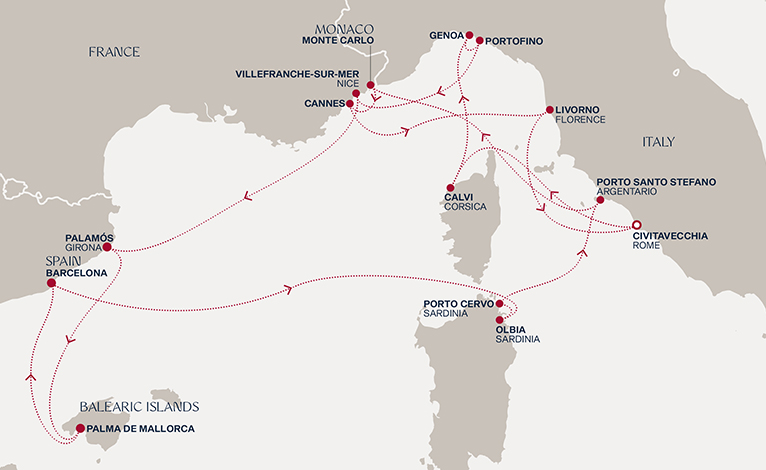 Itinerary map