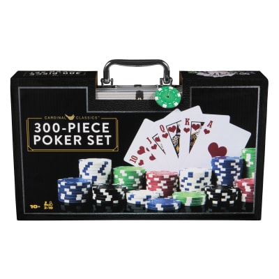 Spin Master Games, Cardinal Classics, 300-Piece Poker Set with Aluminum Carrying Case & Professional Weight Chips & Poker Dice, for Ages 8 and up