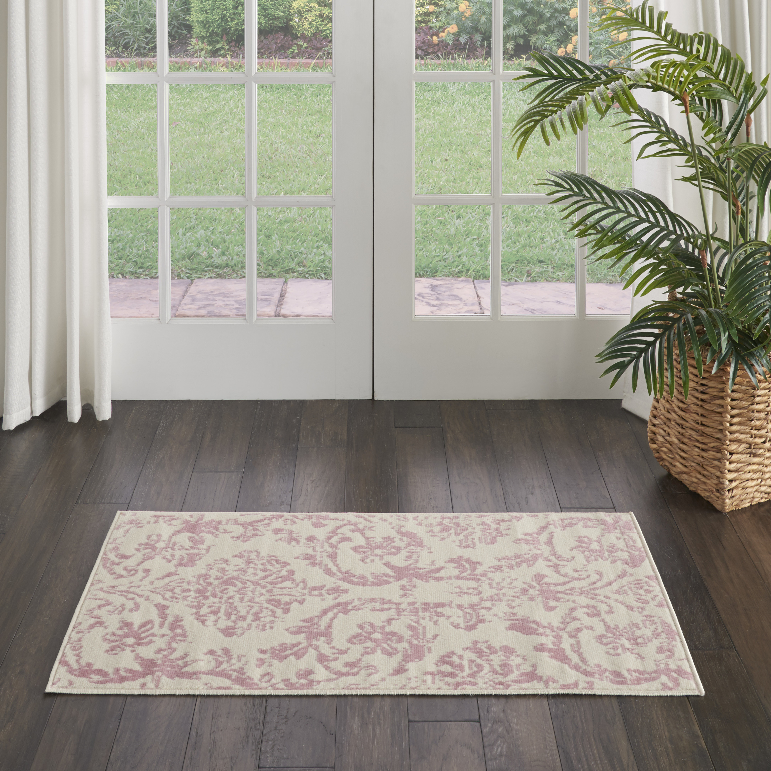 Nourison Jubilant 2' x 4' Ivory Pink Vintage Indoor Rug