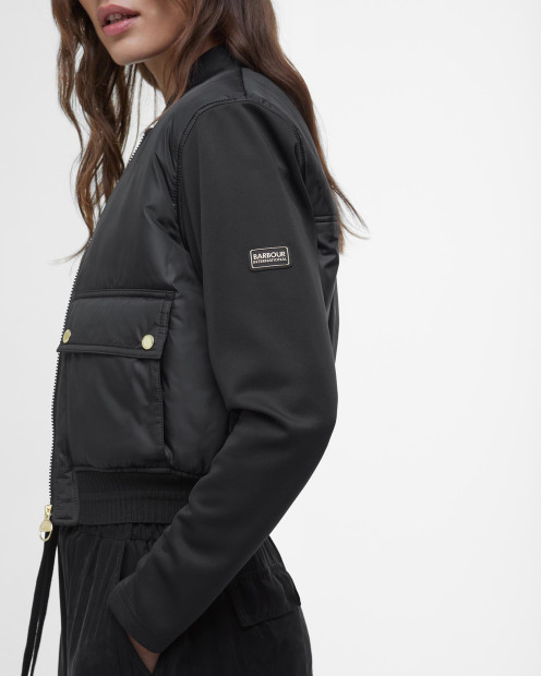 Emerson Quilted Bomber Jacket Classic Black
