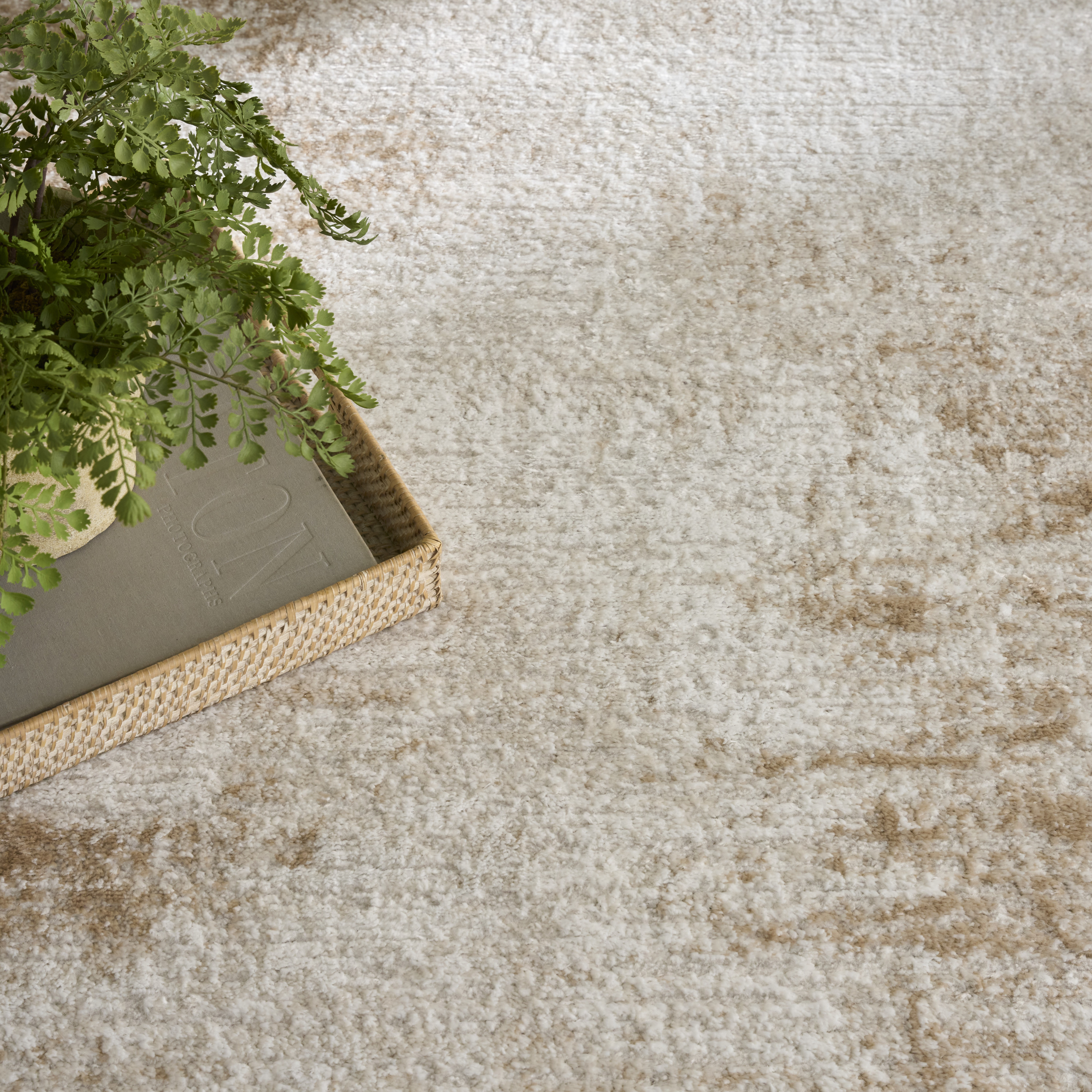 Nourison Dekor 7'10" x 9'10" Ivory Beige Modern Indoor Rug
