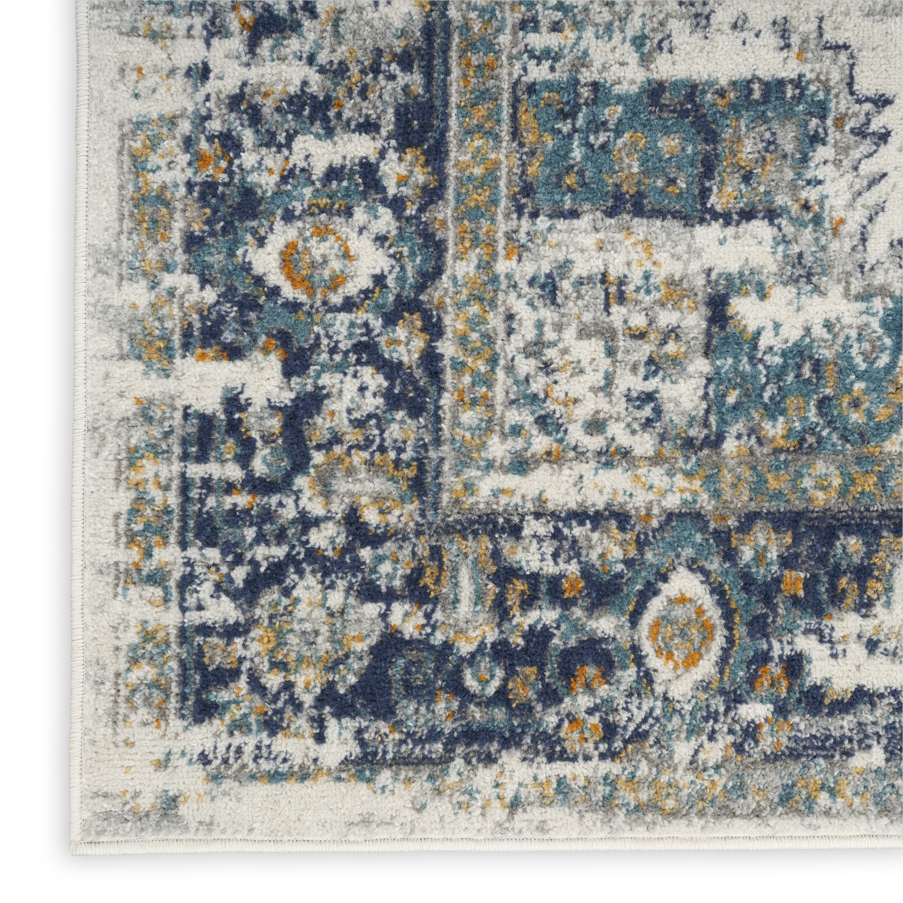 Nourison Passion 8' x 10' Ivory Grey Blue Vintage Indoor Rug