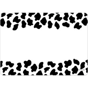 Farm Friends Cow Print Labels, Pack of 36