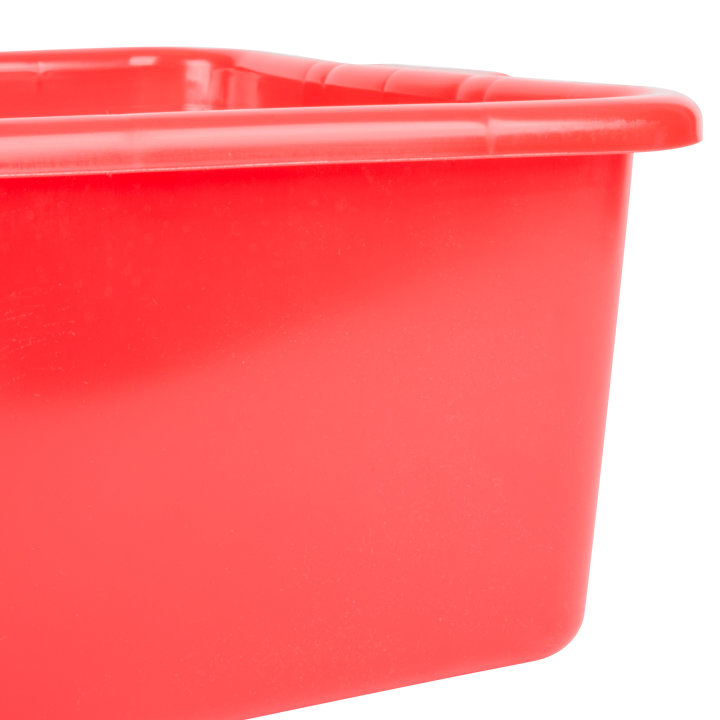 7-inch-deep Traex® Color Mate bulk-packed food storage boxes in red