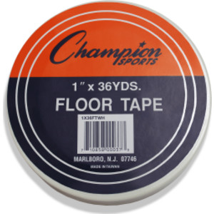 Floor Marking Tape, 1" x 36 yd, White