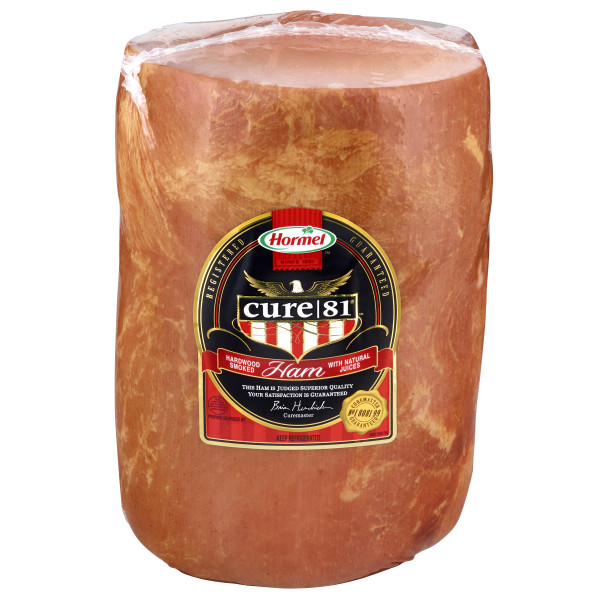 CURE 81(r) Hardwood Smoked Ham with Natural Juices, Endless, 2 pc . C1C1 - Front Center In Package (Hi Res)