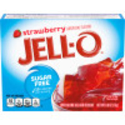 Jell-O Strawberry Sugar Free Gelatin Dessert, 0.6 oz Box