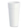 Dart, Hot or Cold Insulated Foam Drink Cups, 24 Oz, White
