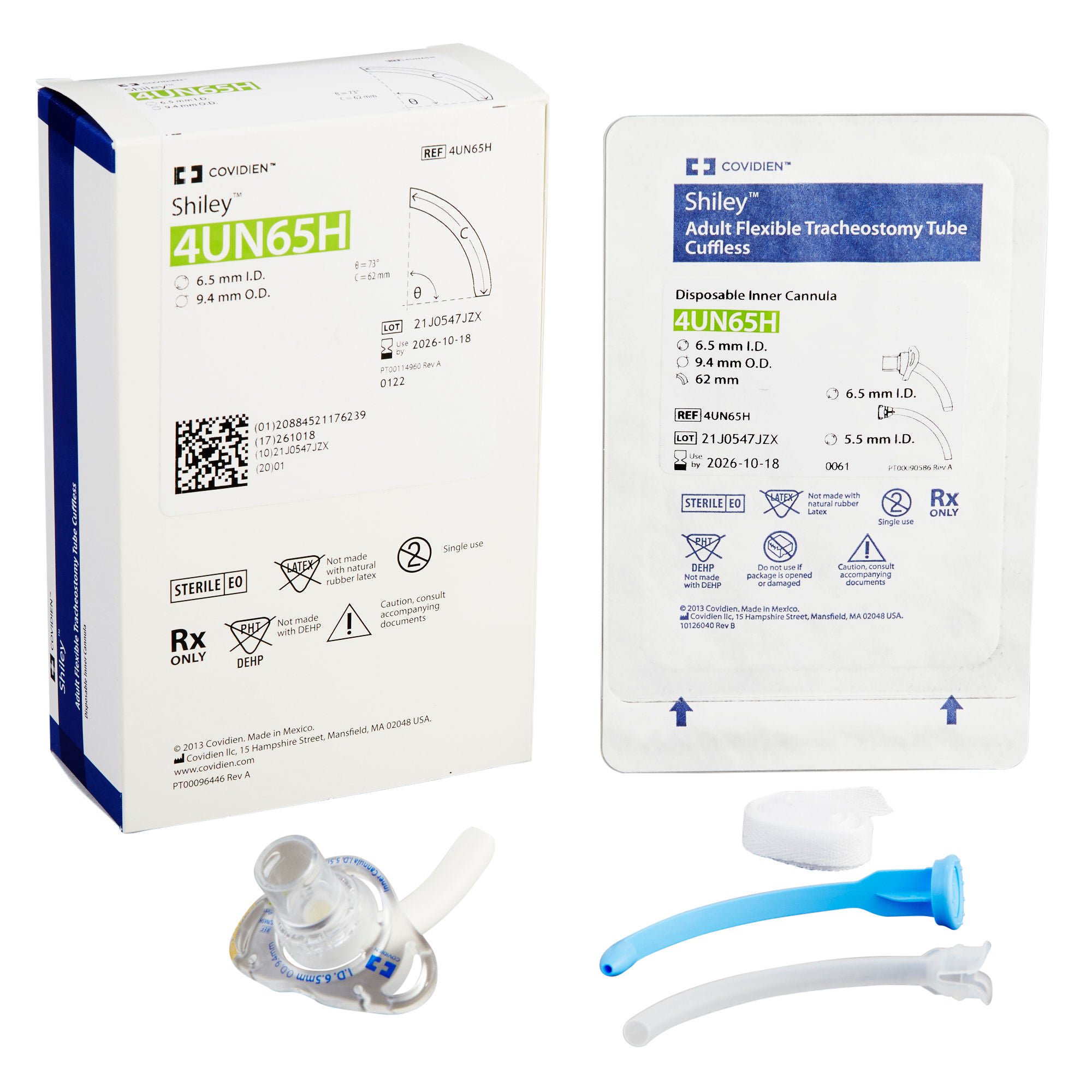 Shiley™ Flexible Tracheostomy Tube, Uncuffed, Size 6.5