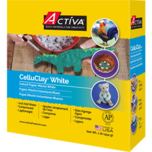 CelluClay&reg; Instant Paper Mâché, Dries White, 1 lb