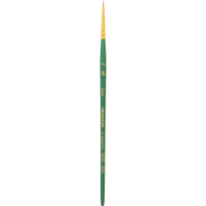 Lauren Round Brush, Synthetic Bristles, Short Handle Watercolor Paintbrush, Evergreen, Size 3/0, 1 Count