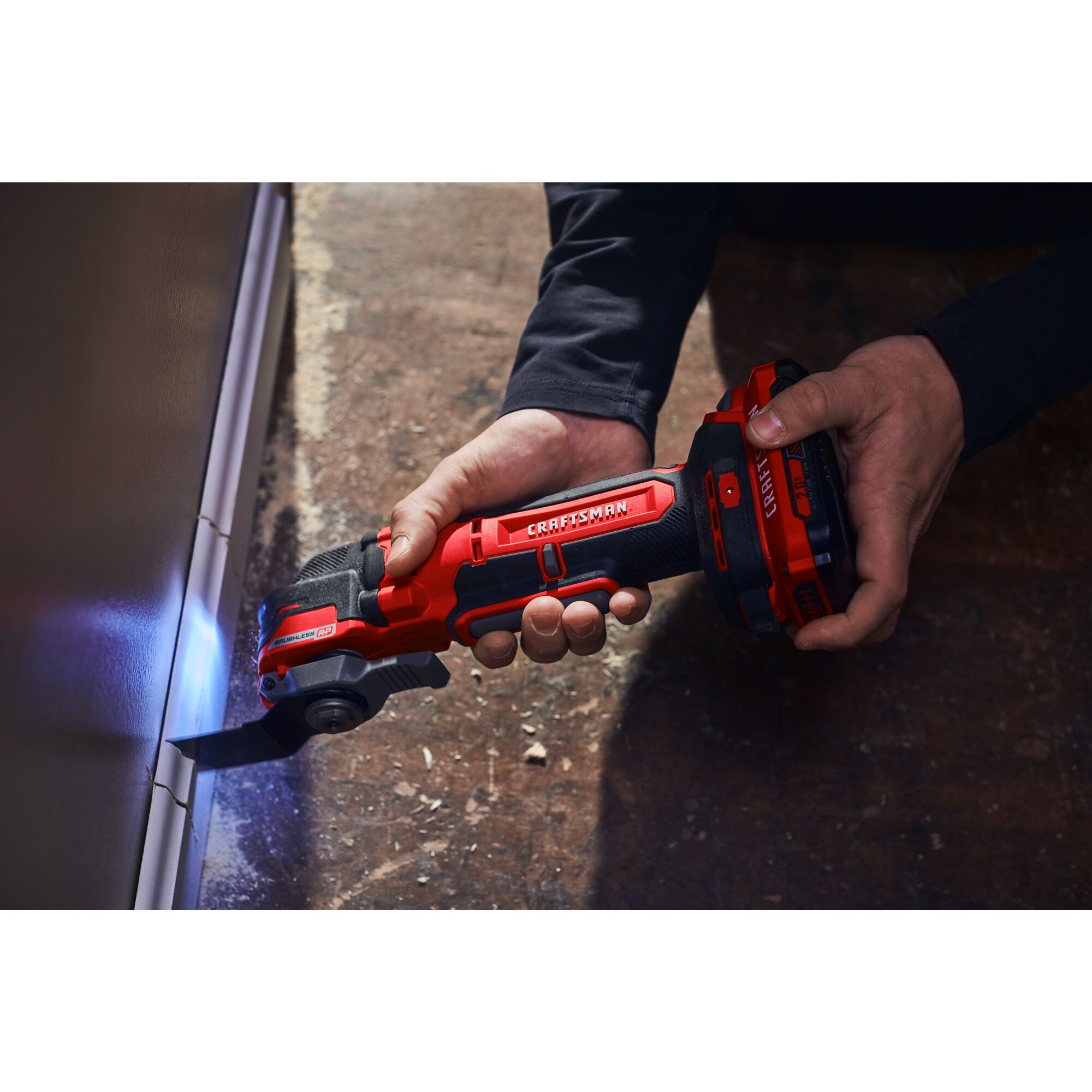 View of CRAFTSMAN Oscillating Multi-Tools being used by consumer