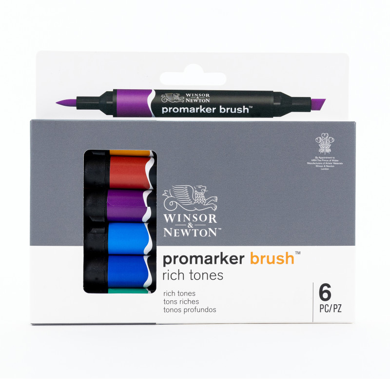 Promarker™ Brush, Rich Tones, Set of 6
