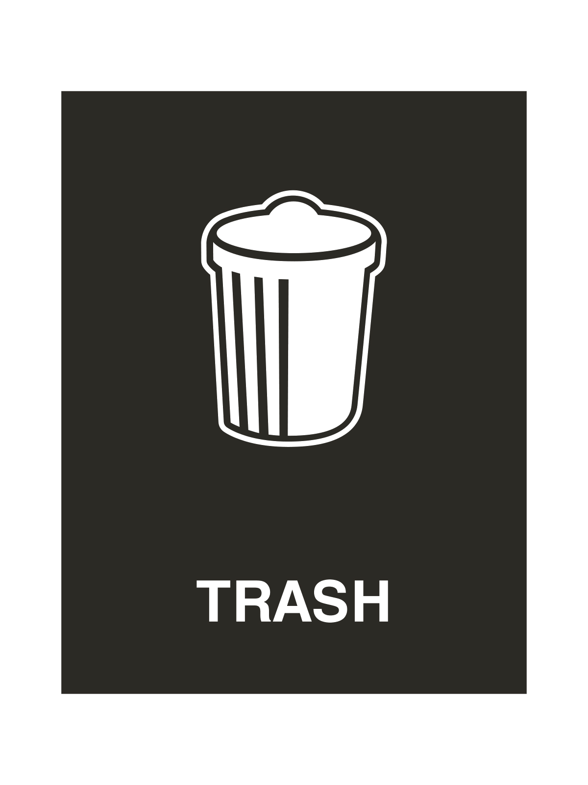 ASPYRE – Sign – Trash – Black