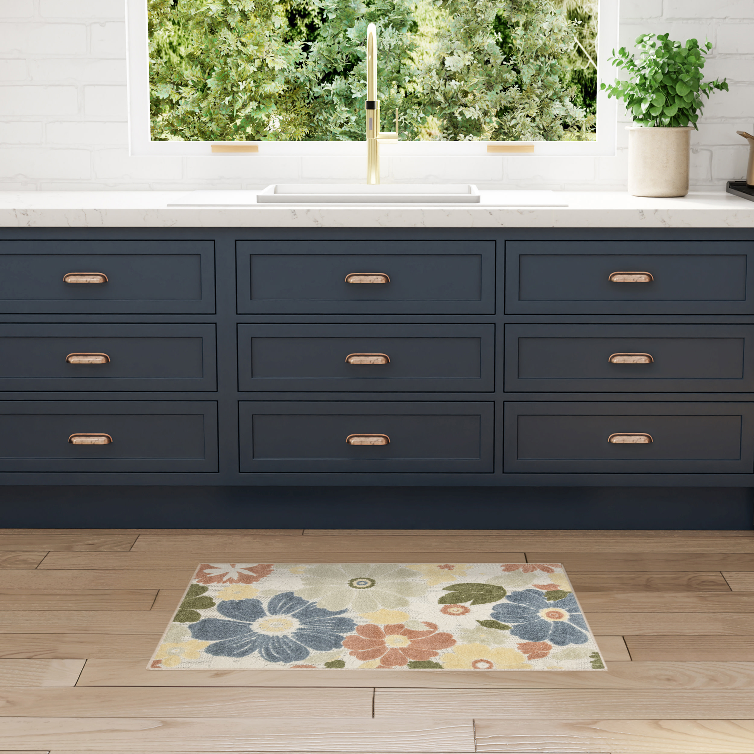 Nourison Aloha 2'8" x 4' Multicolor Modern Rug