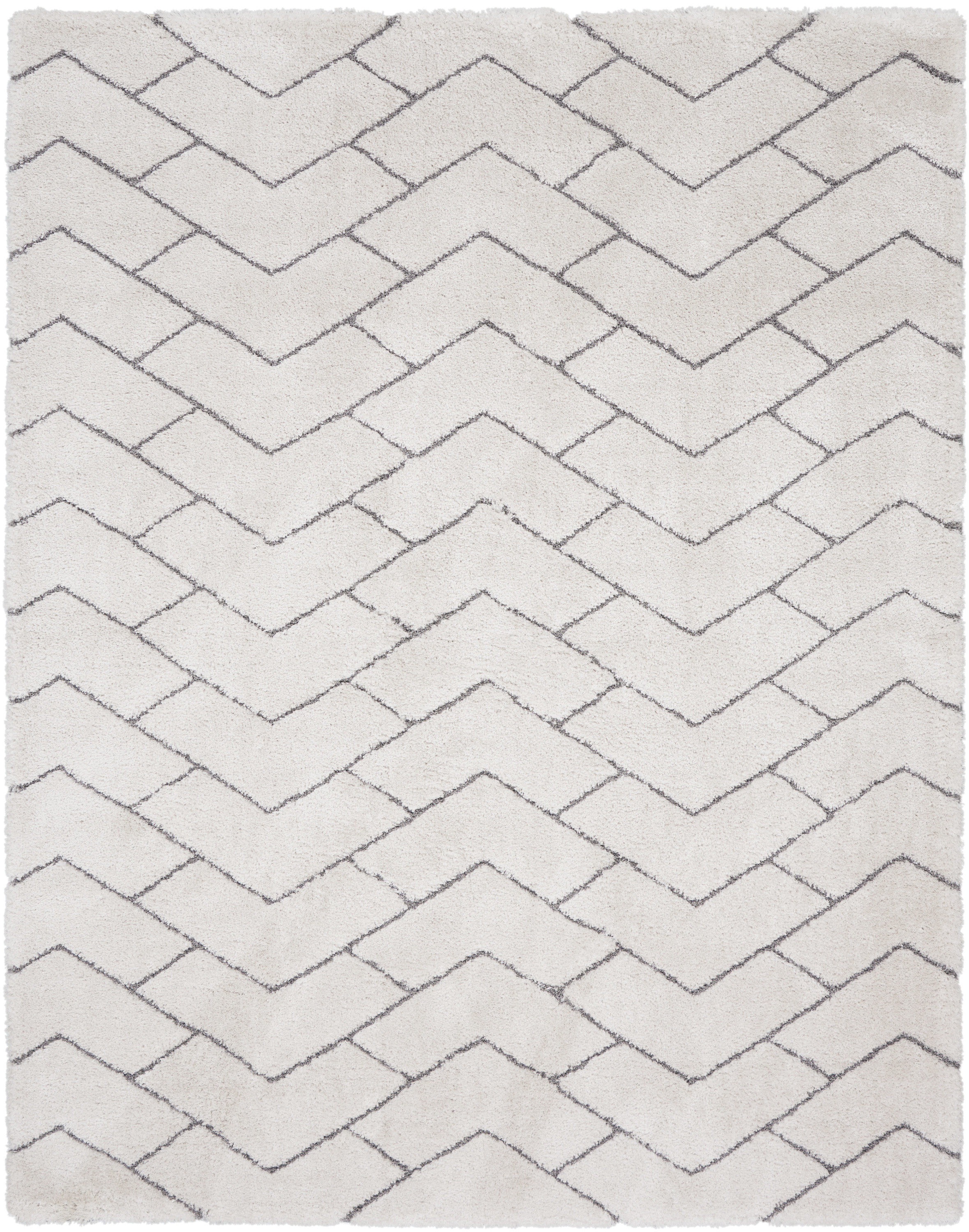 Nourison Dreamy Shag 9' x 12' Ivory Grey Shag Indoor Rug