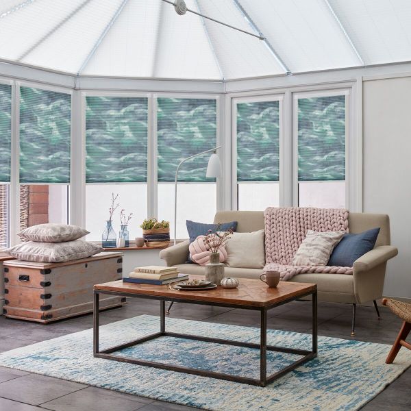 Thermashade Ripple Aqua Pleated blind