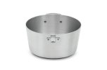 8 ½-quart Wear-Ever® tapered aluminum saucepan with natural finish and plated handle