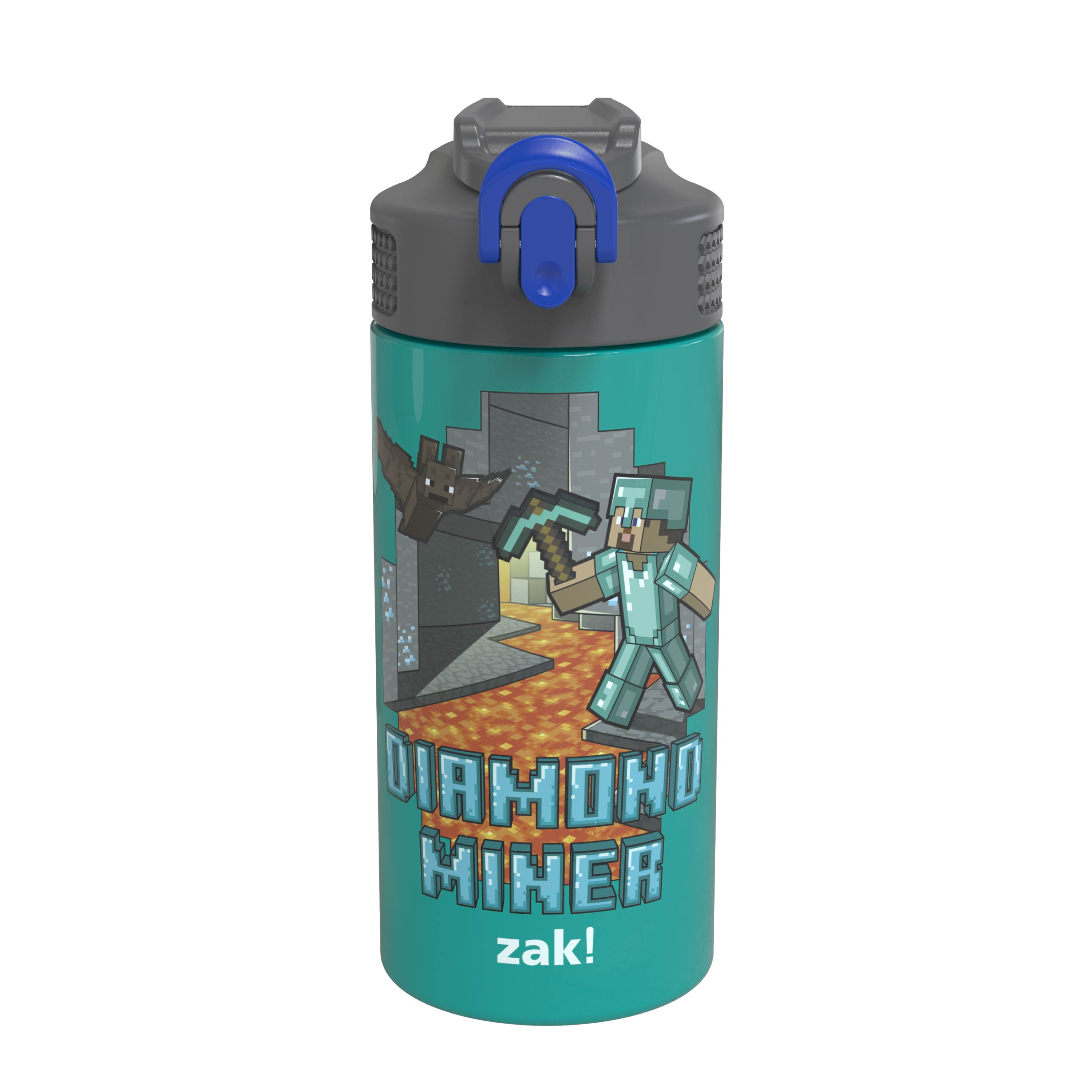 Minecraft 14 ounce Stainless Steel Vacuum Insulated Water Bottle, Diamond Miner slideshow image 1 Minecraft 14 ounce Stainless Steel Vacuum Insulated Water Bottle, Diamond Miner slideshow image 1